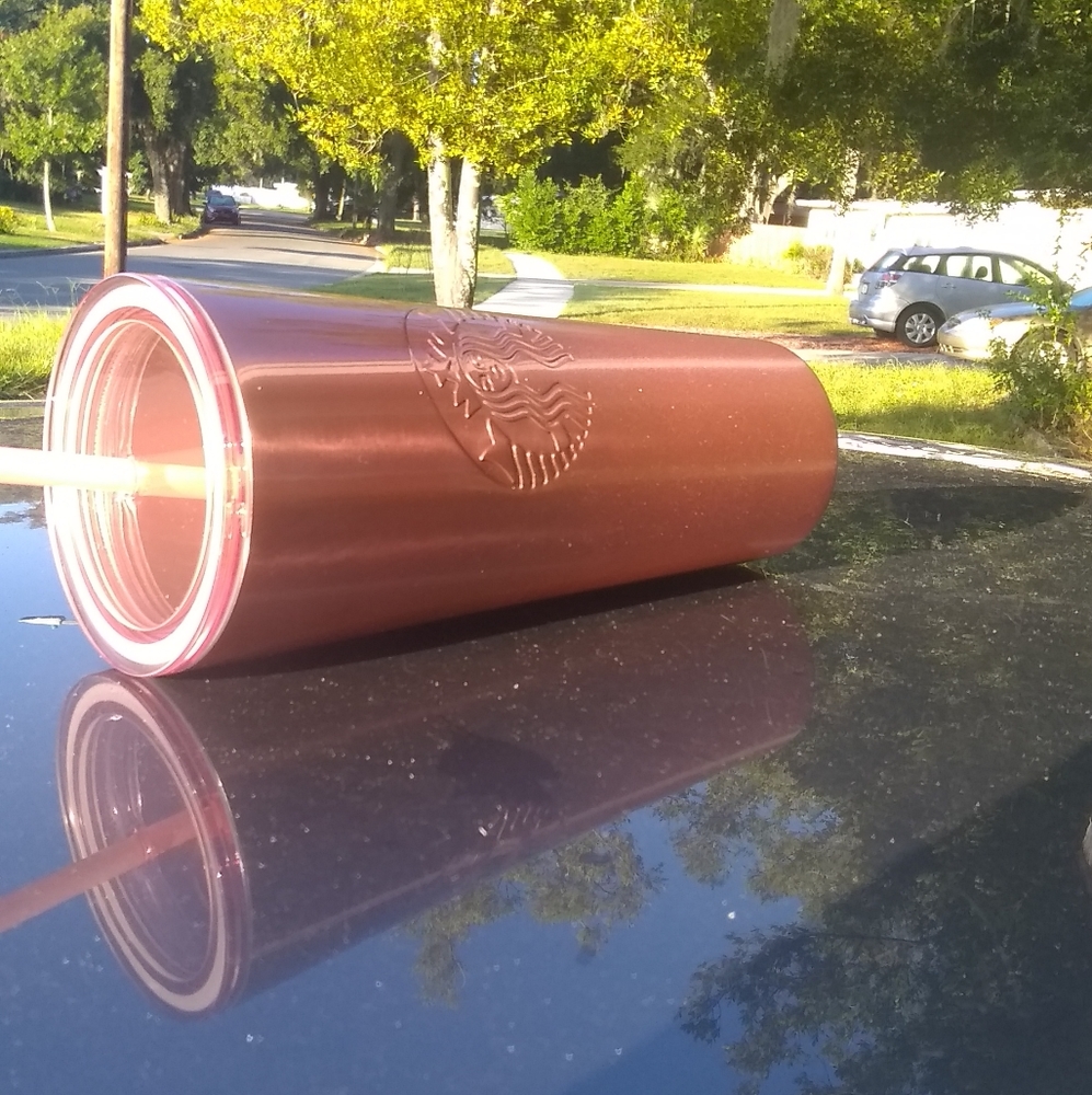 Limited edition rose gold Venti Starbucks tumbler